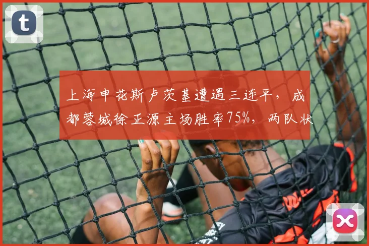 上海申花斯卢茨基遭遇三连平，成都蓉城徐正源主场胜率75%，两队状态差异预示大胜？